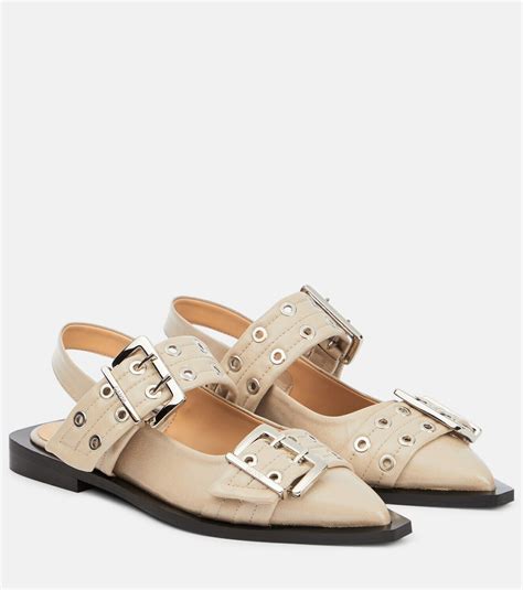 flats ganni|ganni slingback flats.